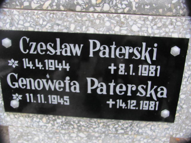 Genowefa Paterska 1945 Krzyż Wielkopolski - Grobonet - Wyszukiwarka osób pochowanych