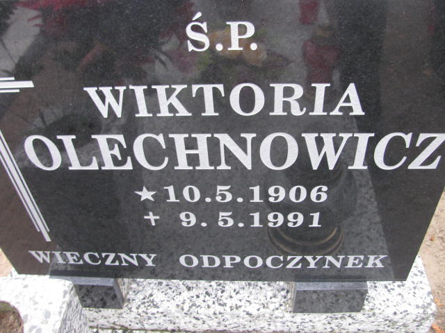 Wiktoria Olechnowicz 1906 Krzyż Wielkopolski - Grobonet - Wyszukiwarka osób pochowanych