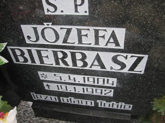 Józefa Bierbasz 1904 Krzyż Wielkopolski - Grobonet - Wyszukiwarka osób pochowanych
