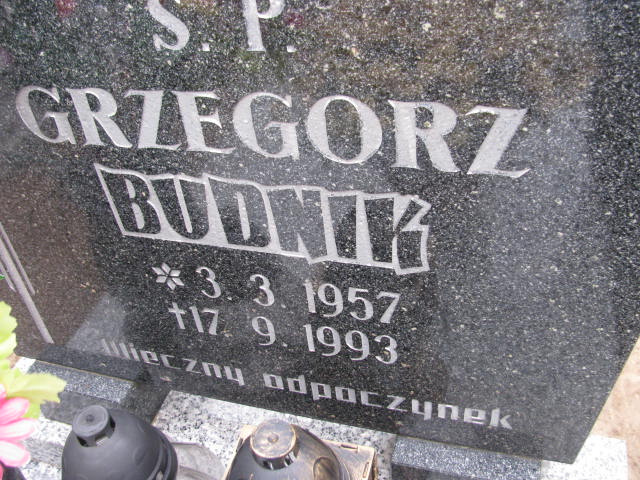 Grzegorz Budnik 1957 Krzyż Wielkopolski - Grobonet - Wyszukiwarka osób pochowanych