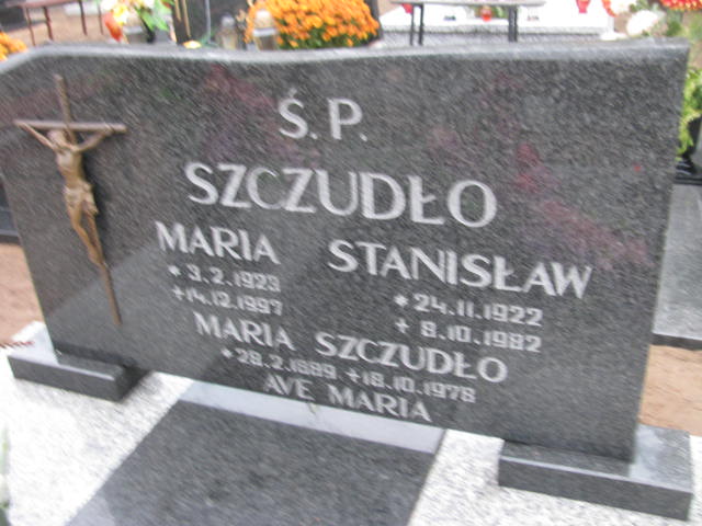 Maria Szczudło 1923 Krzyż Wielkopolski - Grobonet - Wyszukiwarka osób pochowanych