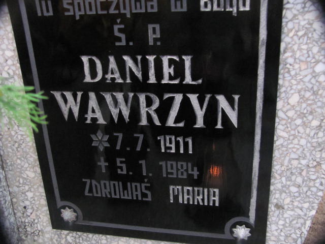 Wawrzyn Daniel 1911 Krzyż Wielkopolski - Grobonet - Wyszukiwarka osób pochowanych