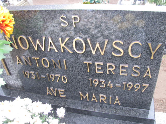 Teresa Marianna Nowakowska 1934 Krzyż Wielkopolski - Grobonet - Wyszukiwarka osób pochowanych