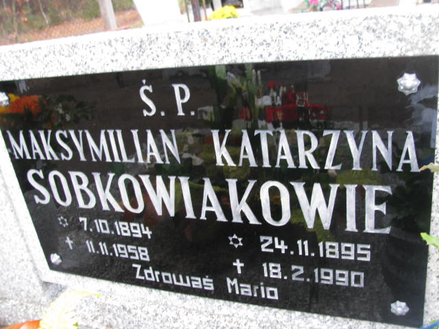 Katarzyna Sobkowiak 1895 Krzyż Wielkopolski - Grobonet - Wyszukiwarka osób pochowanych